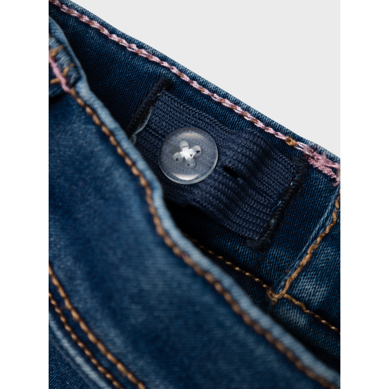 NAME IT Salli Boot Fleece Jeans 6427-An O - Dark Blue Denim