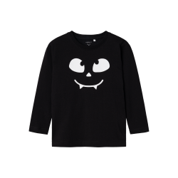 NAME IT Ottor Nreg Langærmet Top - Sort