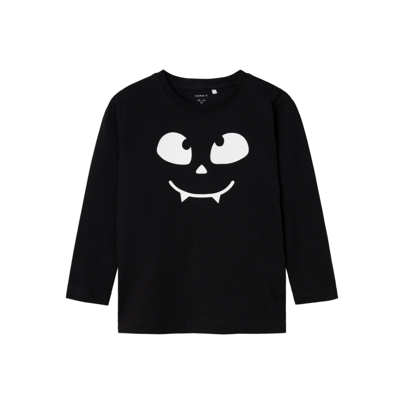 NAME IT Ottor Nreg Langærmet Top - Sort
