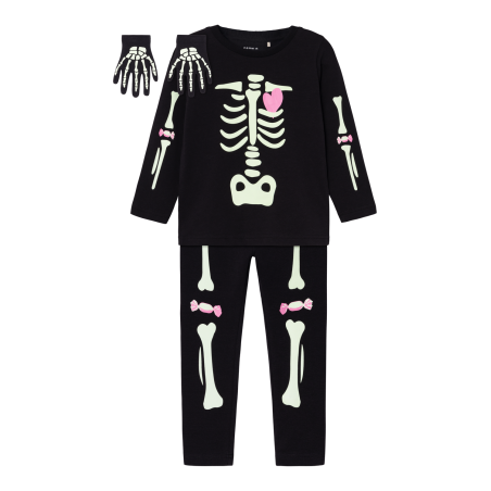 NAME IT Nmnoween Langærmet Top Set - Sort