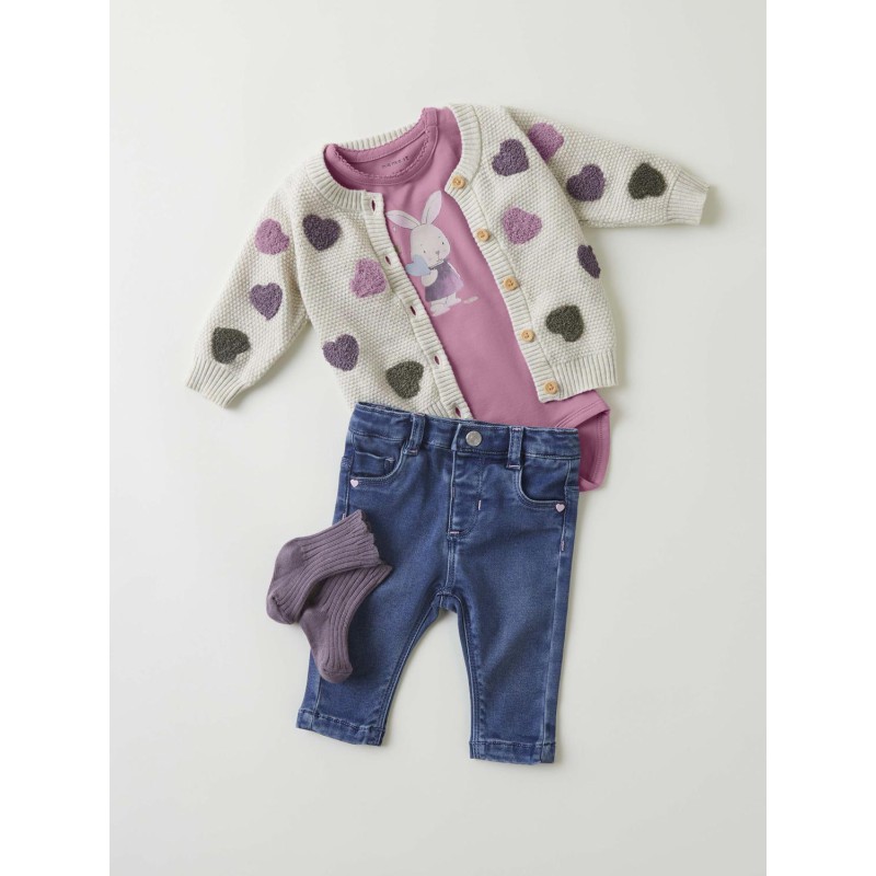 NAME IT Neheart Langærmet Knit Card - Peyote Melange