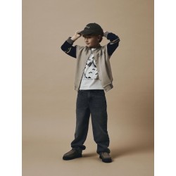 NAME IT Nkmnakortærmeten Langærmet Rlx Sweat Card Bru - Weathered Teak