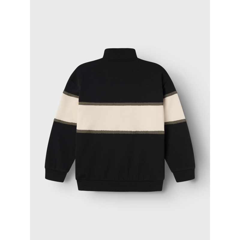 NAME IT Nkmoborde Langærmet Rlx Sweat Bru - Sort