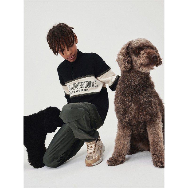 NAME IT Nkmoborde Langærmet Rlx Sweat Bru - Sort