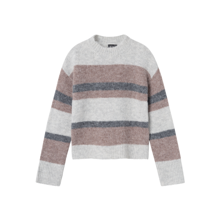LMTD Nedgi Langærmet Kort Knit - Mocha Meringue