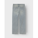 LMTD Mirty Denim Lavtaljede Brede Bukser - Light Blue Denim