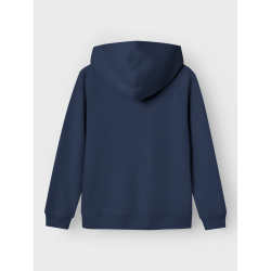 LMTD Nlnnizu Langærmet Bru Sweat W. Hood - Navy Blazer