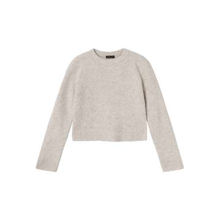 LMTD Lodet Langærmet Kort Rib Knit - Peyote