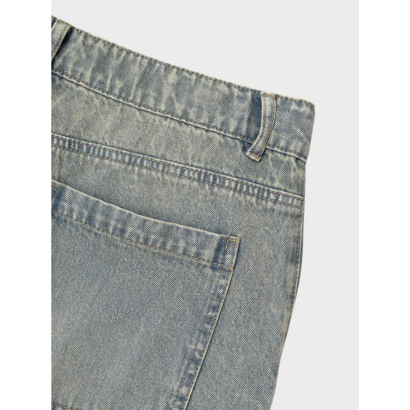 LMTD Mirty Denim Loose Bukser - Light Blue Denim