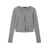 LMTD Kula L/S Rib Cardigan - Grey Melange