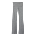 LMTD Kula Bootcut Rib Bukser - Grey Melange