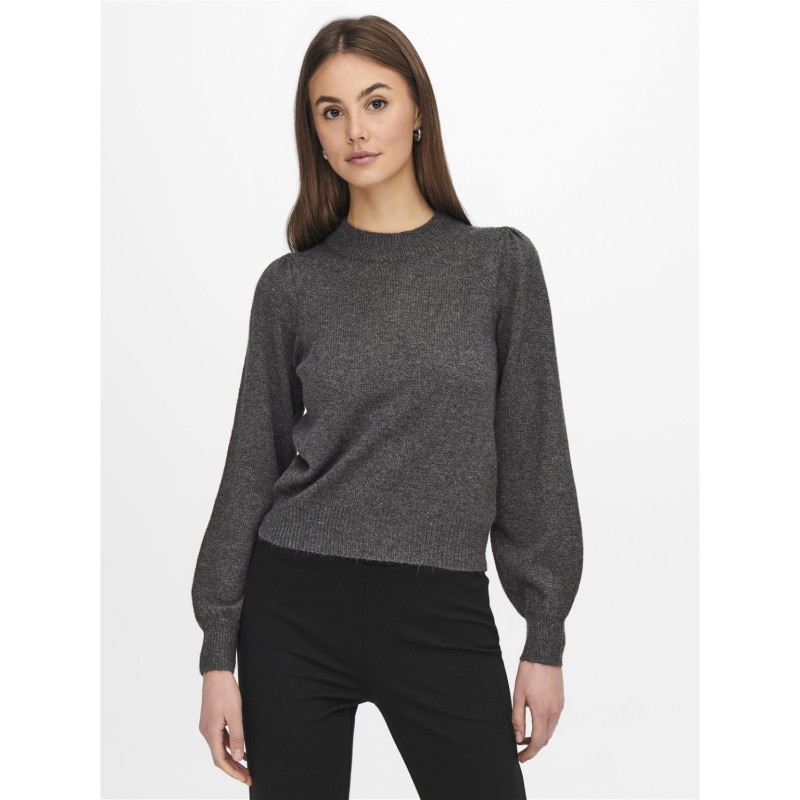 JDY Rue Strik Pullover - Dark Grey Melange