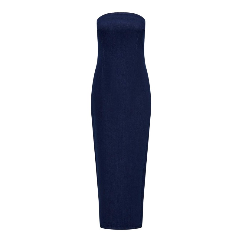 ONLY Gisele Tube Midi Kjole Denim Gua Fw - Dark Blue Denim