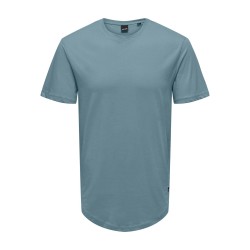 ONLY & SONS Onsmatt Langy Kortærmet Tee - Smoke Blue