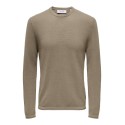 ONLY & SONS Onsfelix Reg 12 Crew Knit - Desert Taupe