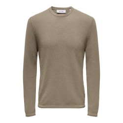 ONLY & SONS Onsfelix Reg 12 Crew Knit - Desert Taupe