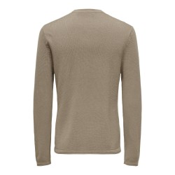 ONLY & SONS Onsfelix Reg 12 Crew Knit - Desert Taupe