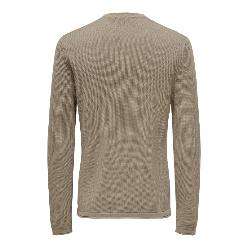 ONLY & SONS Onsfelix Reg 12 Crew Knit - Desert Taupe