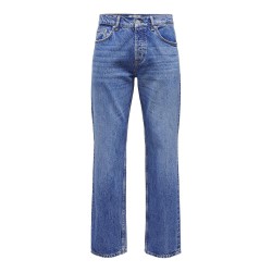 ONLY & SONS Onsedge Straight Bromo 0017 Dot Denim - Special Bright Blue Denim
