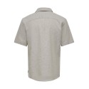 ONLY & SONS Caiden S/S Hør Skjorte - Chinchilla