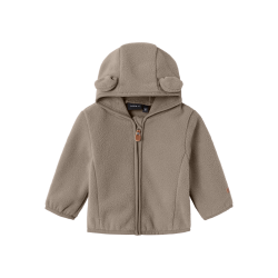 NAME IT Meeko Fleece Jakke - Desert Taupe