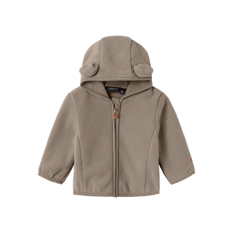 NAME IT Meeko Fleece Jakke - Desert Taupe