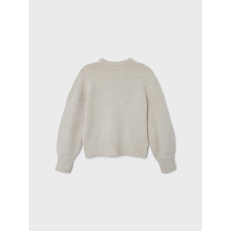 NAME IT Nkfkilouie Langærmet Kort Knit - Peyote Melange