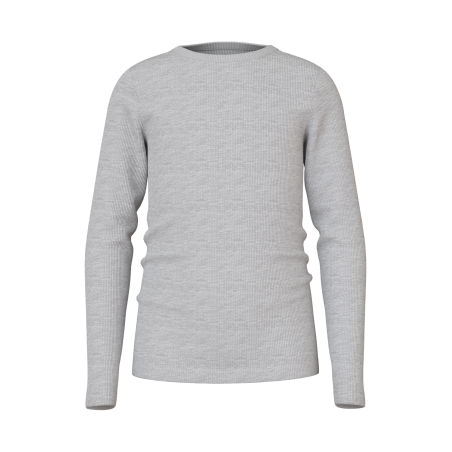 NAME IT Nkfnakal Langærmet Top - Grey Melange