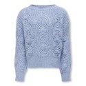 KIDS ONLY Rosetta Langærmet Glitter Knt - Cashmere Blue