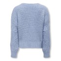 KIDS ONLY Rosetta Langærmet Glitter Knt - Cashmere Blue