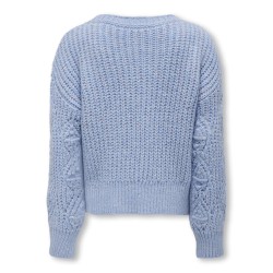 KIDS ONLY Rosetta Langærmet Glitter Knt - Cashmere Blue