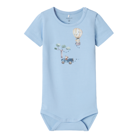 NAME IT Jus Kortærmet Body - Chambray Blue
