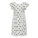 KIDS ONLY Dotty S/L Detail Kjole Vævet - Cloud Dancer