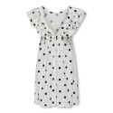 KIDS ONLY Dotty S/L Detail Kjole Vævet - Cloud Dancer