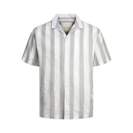 JACK & JONES Jprccsummer Stripe Resort Shirt S/S Ps - Lily Pad