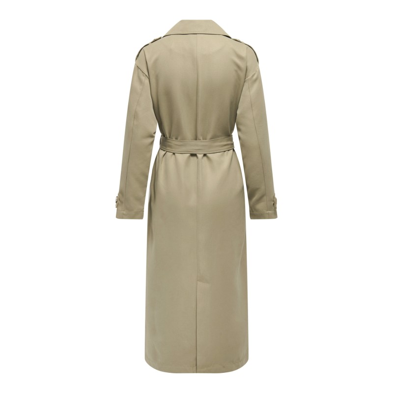ONLY Line Trenchcoat X-Lang Frakke - Humus