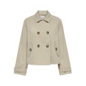 ONLY April Kort Klassisk Trenchcoat - Oxford Tan