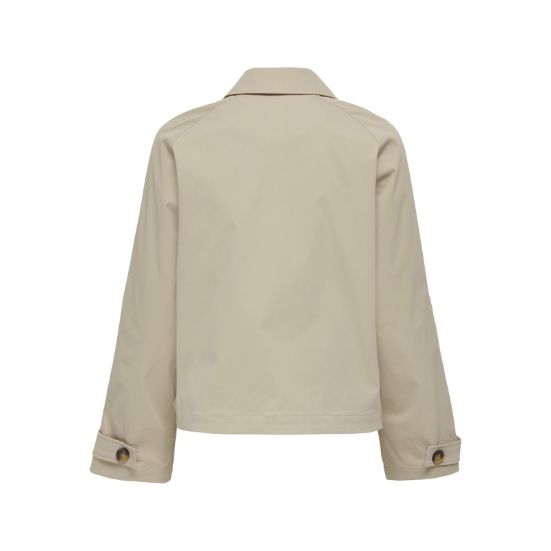 ONLY April Kort Klassisk Trenchcoat - Oxford Tan