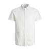 JACK & JONES Plus Size Elinen Blend Kortærmet Skjorte - Hvid