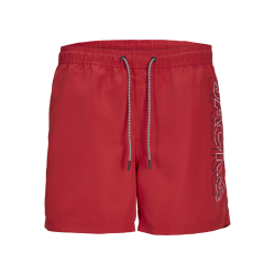 JACK & JONES JUNIOR Jpstfiji Jjswim Double Logo Ly Sn Junior - True Red