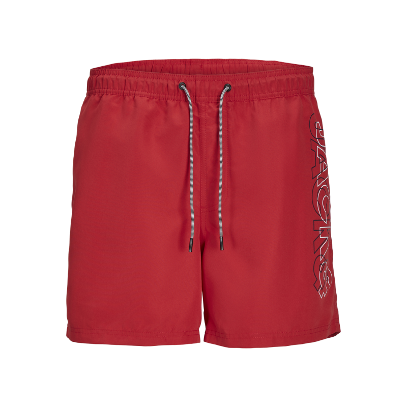 JACK & JONES JUNIOR Jpstfiji Jjswim Double Logo Ly Sn Junior - True Red