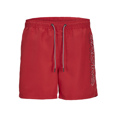 JACK & JONES JUNIOR Jpstfiji Jjswim Double Logo Ly Sn Junior - True Red