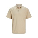 JACK & JONES Jprcc Soft Linen Blend Kortærmet Polo - Fields Of Rye
