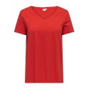 ONLY CARMAKOMA Bonnie S/S A-Shape T-shirt- Flame Scarlet