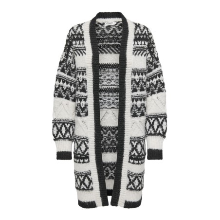 ONLY Shirly Life Langærmet Jq Open Cardig Knt - Birch