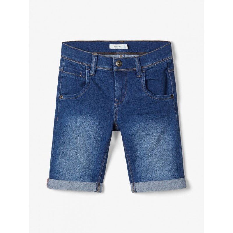 NAME IT Kids Sofus Lange Denim Shorts - Medium Blue Denim