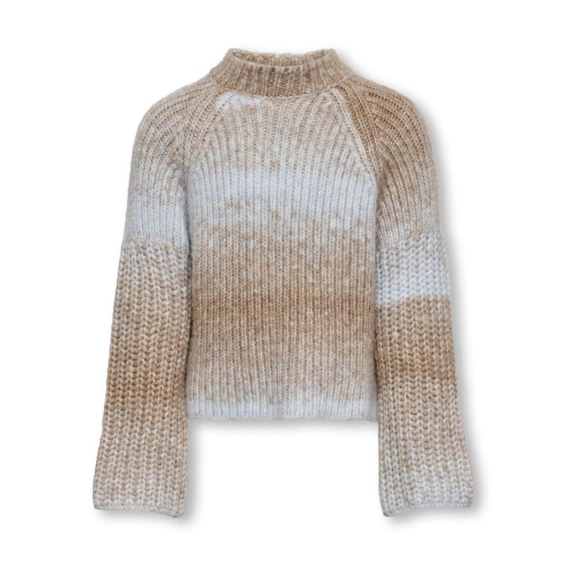 KIDS ONLY Ditte Langærmet Kort Highneck Knt - Cloud Blue