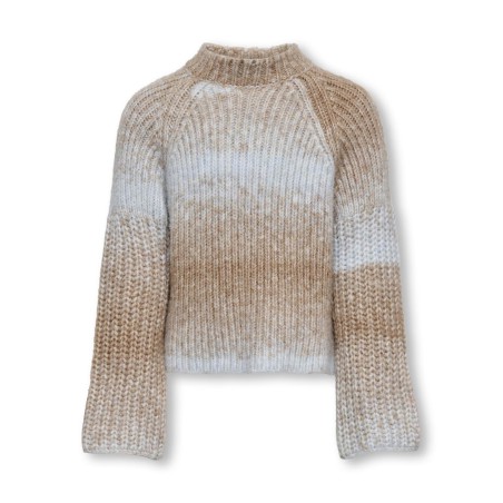 KIDS ONLY Ditte Langærmet Kort Highneck Knt - Cloud Blue