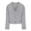 KIDS ONLY Marie Langærmet V-Neck Cardigan Knt - Light Grey Melange