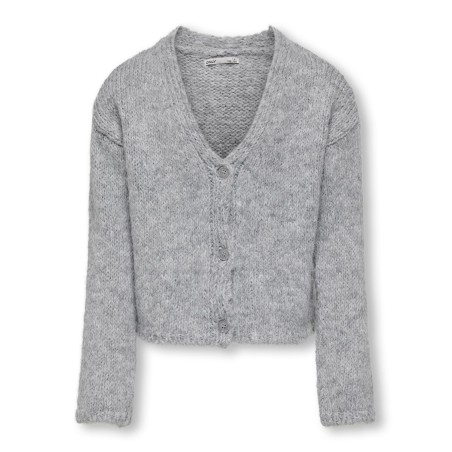 KIDS ONLY Marie Langærmet V-Neck Cardigan Knt - Light Grey Melange